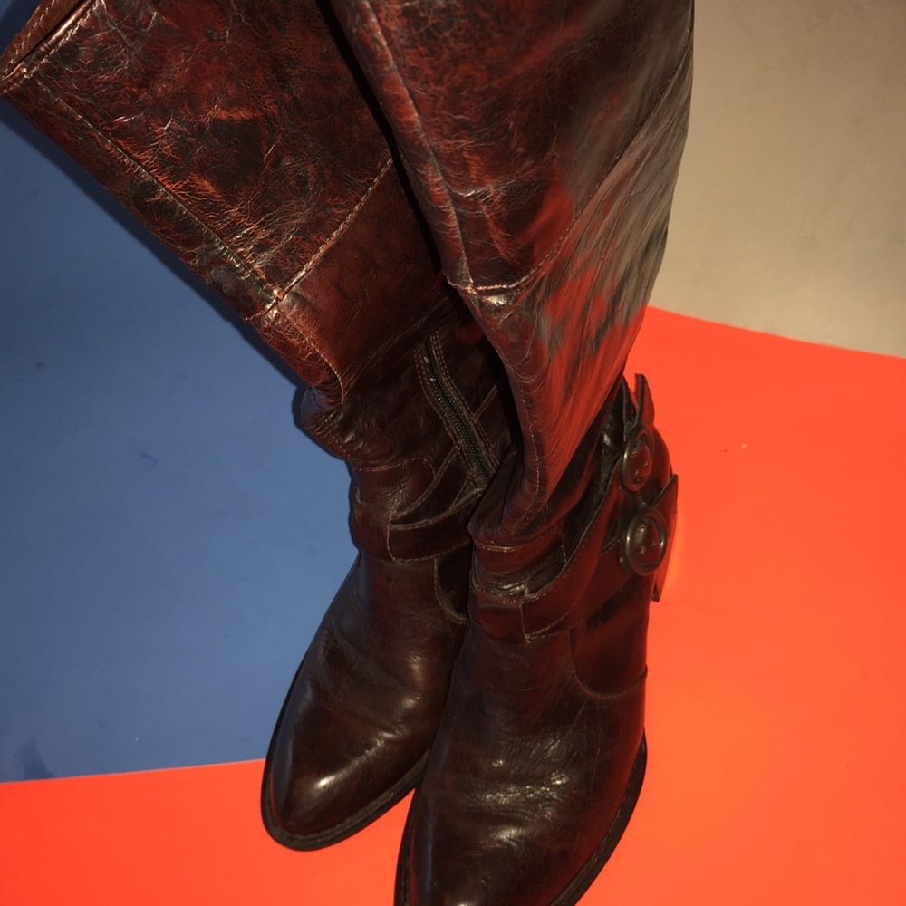 Born Crown burgundy high boots